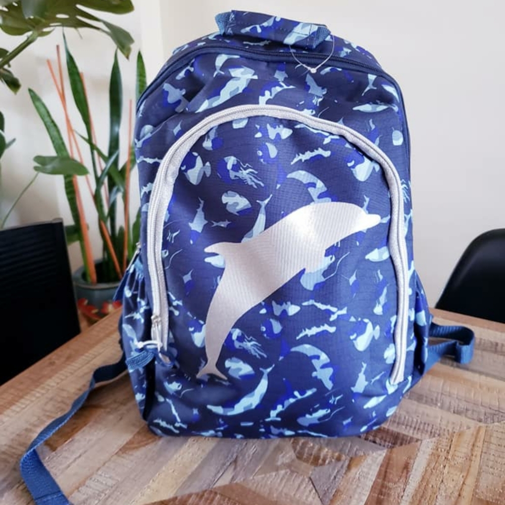 Camo Dolphin Child Backpack - NWOT